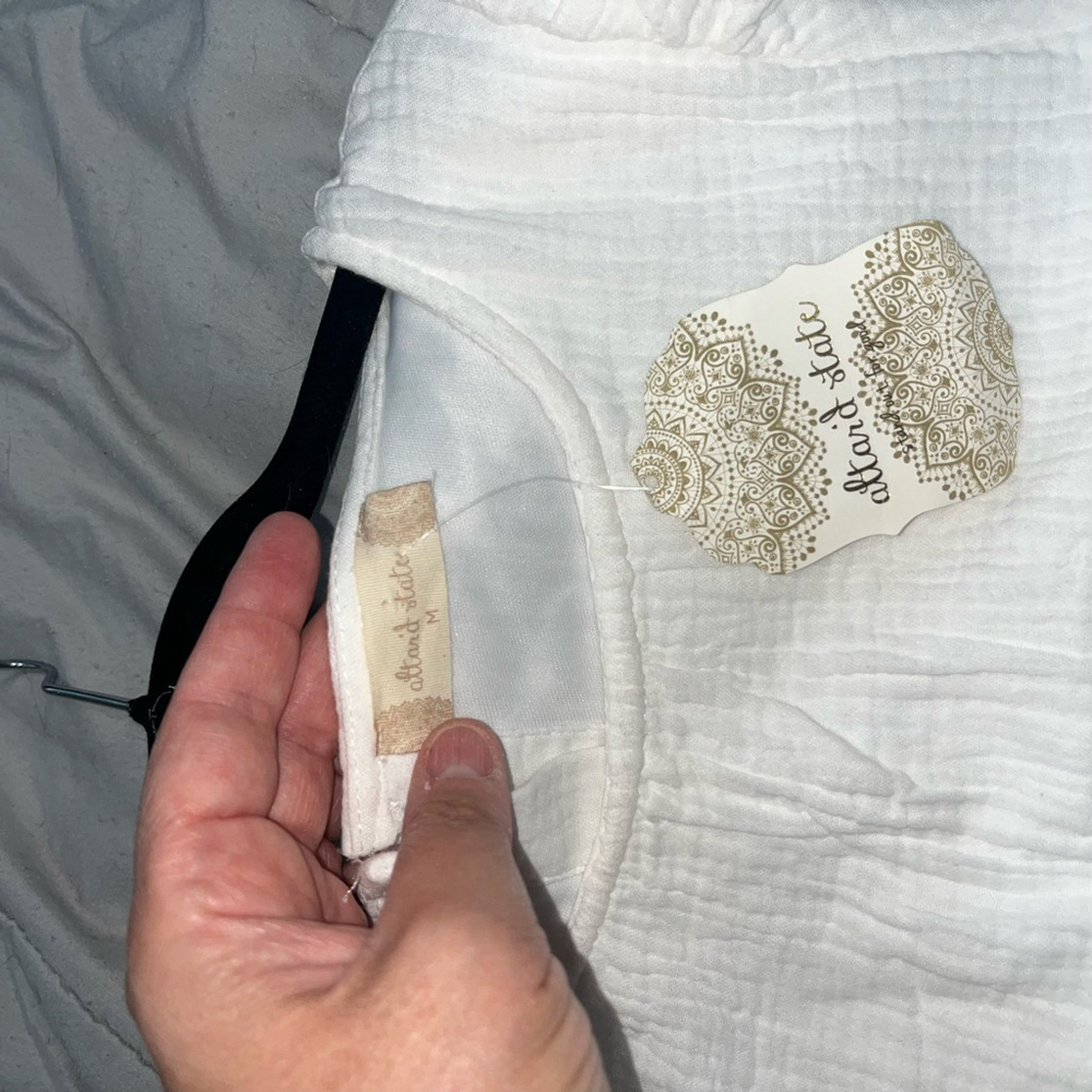 Altard State White Gauze Dress SZ Medium - Picture 5 of 8